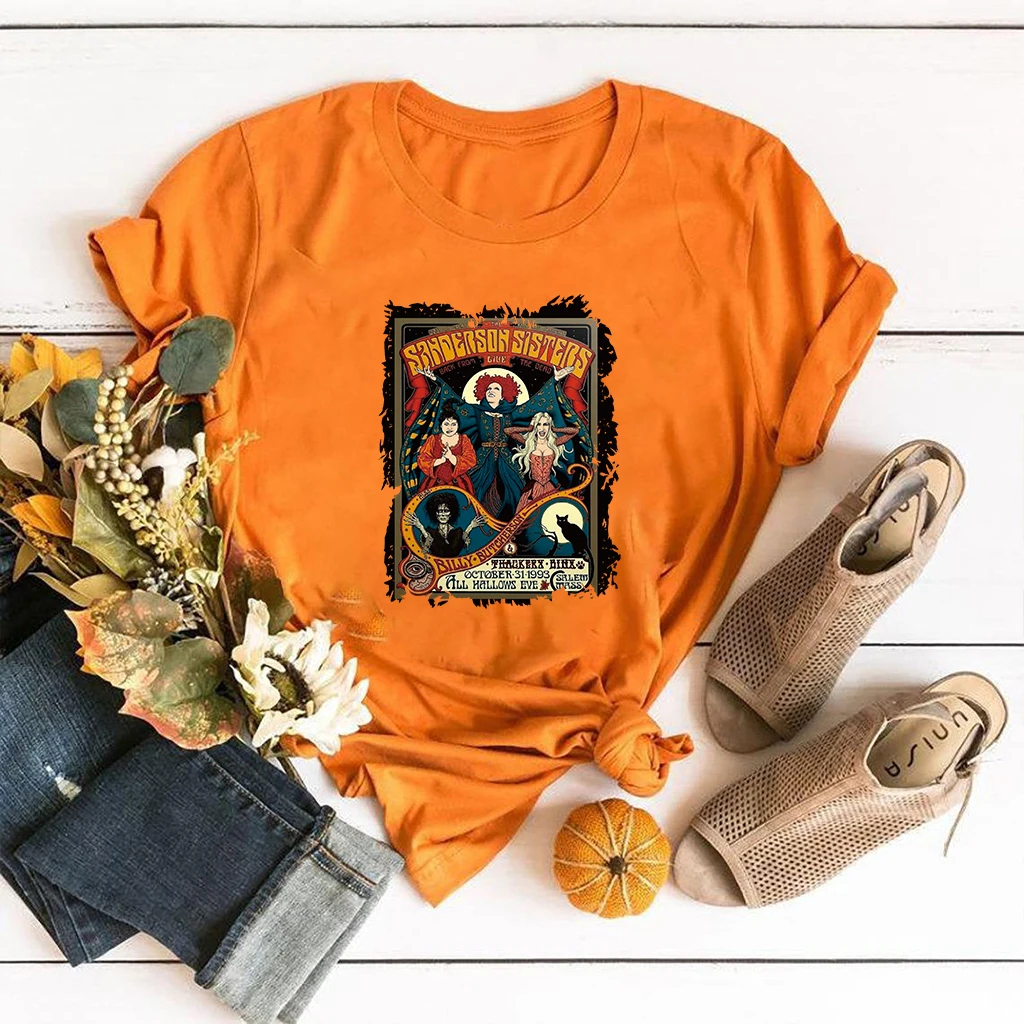 Рубашка с изображением сестры Сандерсона забавная футболка на Хэллоуин Ретро