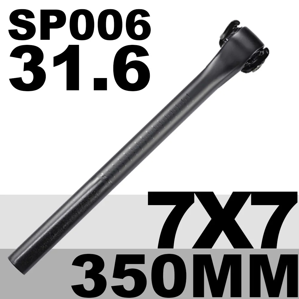 SP006-31.6-350-7x7 OG-EVKIN SP-005/SP-006 Carbon Seatpost 6° Road Bicycle Seatpost 27.2/31.6mm Seat Tube 350/400MM Canote Carbono Bicycle Parts - Цвет: SP006-31.6-350-7x7