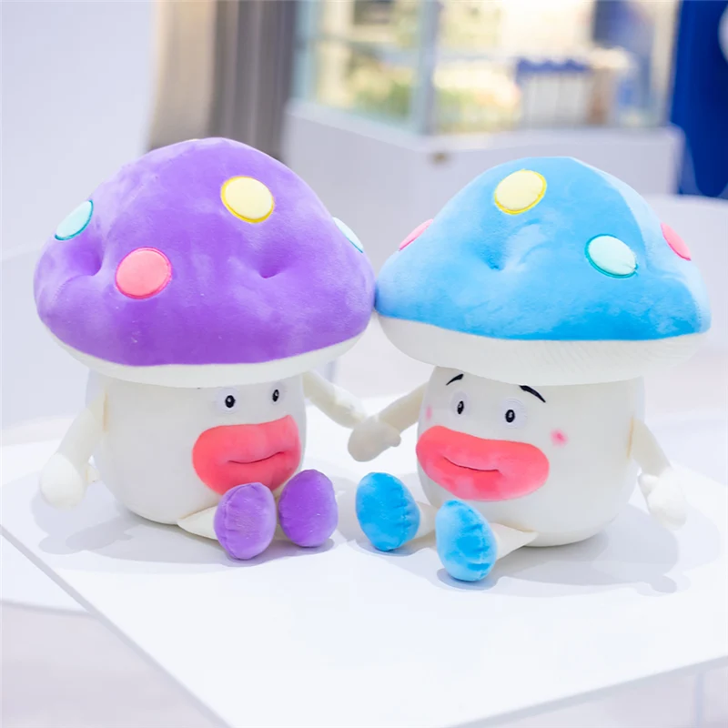 

Funny big mouth mushroom doll creative novelty pillow bedside doll birthday for girlfriends or children's day to accompany sleep