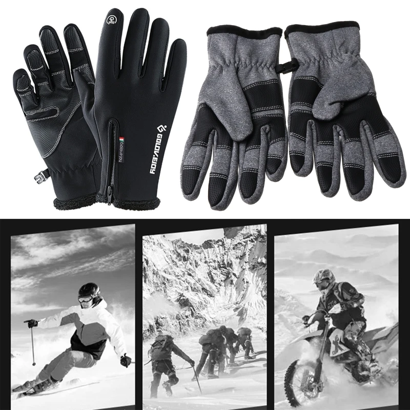 

Winter Warm Riding Gloves New Men Women Touch Screen Windproof Waterproof Glove