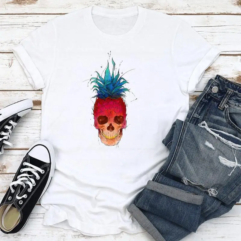 

Women Clothes Cartoon Mountain Camper Cute Clothing Summer Fashion Short Sleeve Print Tshirt Female Tee Top Graphic T-shirt