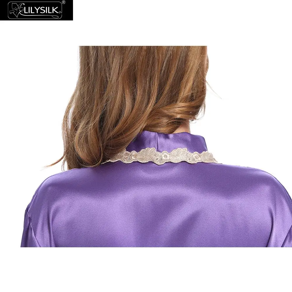 Lilysilk халат женский кимоно пеньюар домашняя одежда дляженщин пижамы тяжелый шелк