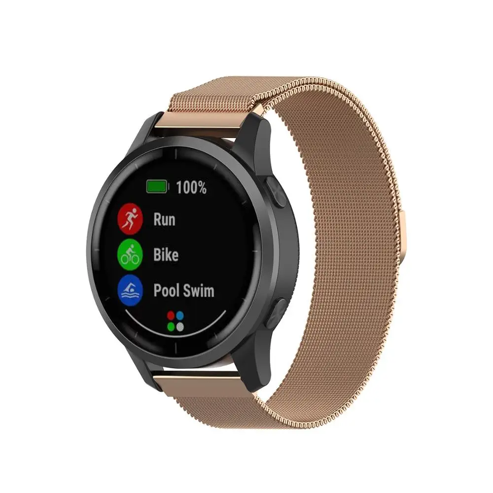 COMLYO, 22 мм, Смарт-часы, браслеты на запястье для Garmin vivoactive, 4 ремешка, Миланский ремешок для часов, браслет на запястье Garmin Vivoactive4