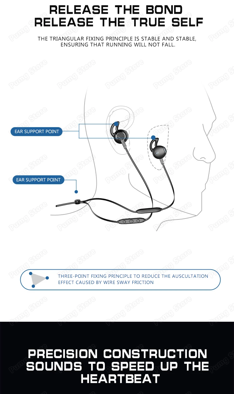 Langsdom Neckband Sports Bluetooth Earphone L5B portable super Bass stereo with Microphones Wireless gaming Headset L5 for music
