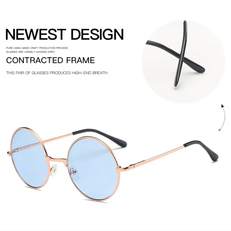 Модные разноцветные Круглые Солнцезащитные очки в стиле ретро солнцезащитные