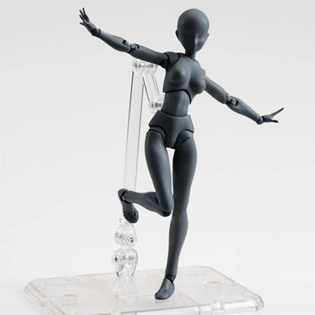 ПВХ Фигурки тела модель манекен bjd арт схематичный эскиз фигурка 3D13cm фигурка игрушки художника подвижная Мужская Женская фигурка с шарнирными соединениями