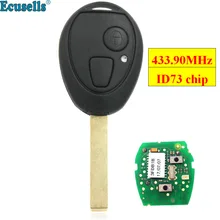 Полный 2 кнопки дистанционного ключа fob 433 МГц с ID73 PCF7930 чип для BMW