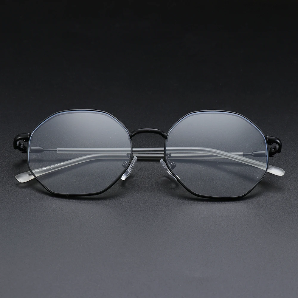 HOOH Anti Blue light Glasses Frame Men Women Round Clear Lens Computer Eyeglass Metal Gaming Eyewear Frames | Аксессуары для