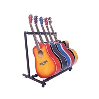 Multi Guitar Stand 5 Holders Guitar Stand with Folding Design Universal Display Rack with Rubber Padding Guitar Accessories GS01