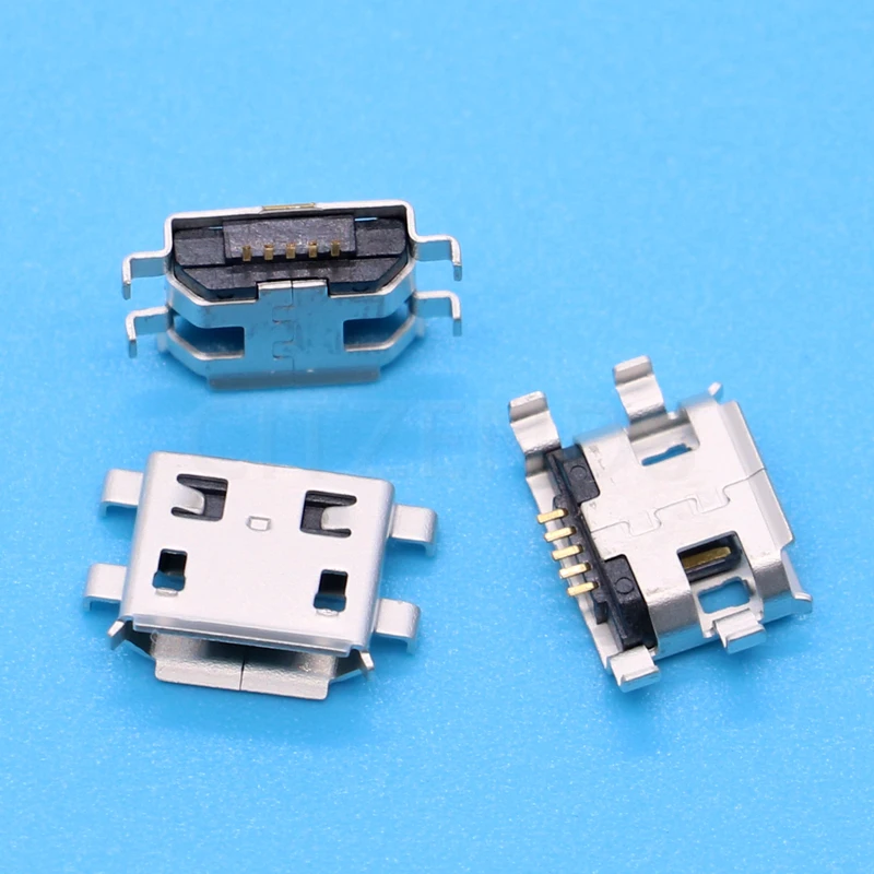 100 шт. разъем Micro USB Тип B 5Pin задняя плата 0 8 паяльника разъемы для зарядки печатной