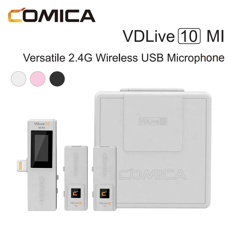 Беспроводной многофункциональный микрофон COMICA VDLive10 MI 2 4G с разъемом Lightning для