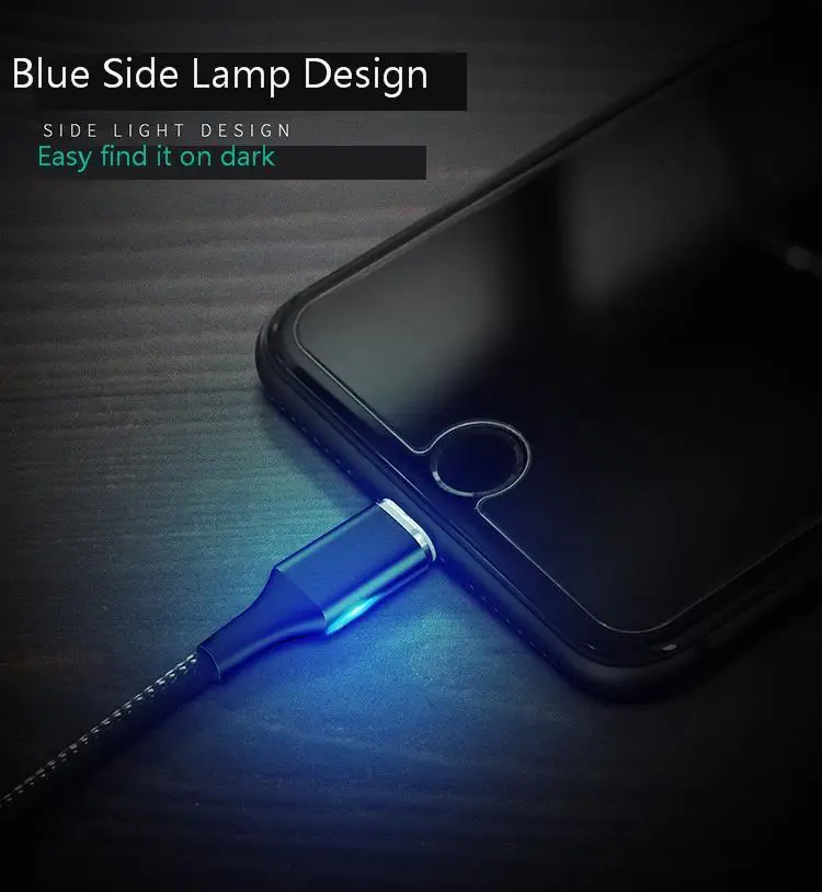 Магнитный Micro USB кабель Vogek 3A для iPhone, samsung, Android, адаптер для быстрой зарядки, кабель для телефона, магнитный кабель для зарядки и передачи данных, провод 1 м