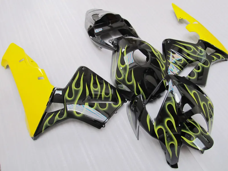 

Cowlings Injection Fairing kit For Flame Yellow Black HONDA CBR600RR CBR 600RR 600 F5 2005 2006 Bodywork Body kits 05 06 Fairing