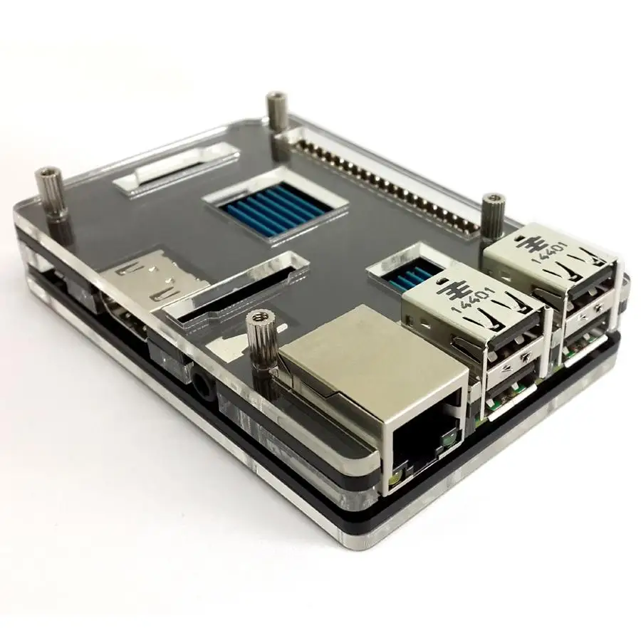 Raspberry Pi Модель B + Plus черный чехол Корпус коробка прозрачный двусторонний цвет