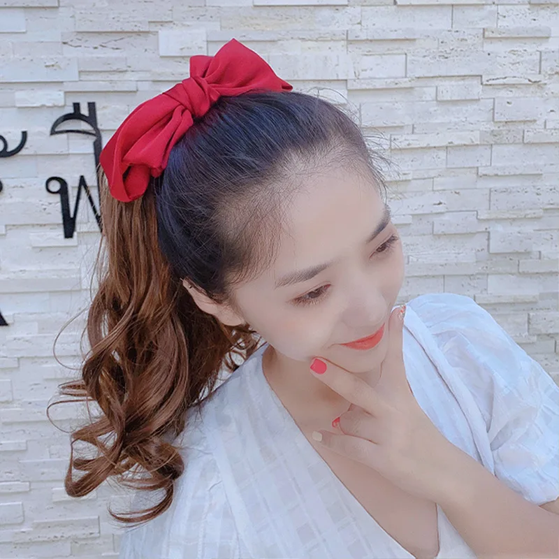 

Bow Wig Hair Pins Clip for Girls Women Fashion Fake Curly Hair Ponytail Hairpins Hairclip Hairgrips Hair Accessories Headwear