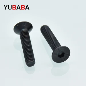 Винт с шестигранной головкой, M2 M2, 5 M3 M4 M5 мм, плоская головка, овальный, черный