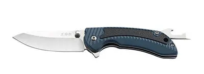 Sanrenmu 7105 уличный карманный нож для выживания EDC инструменты с открывалкой для бутылок Отвертка Зажим для ремня для охоты кемпинга и путешествий - Цвет: Синий
