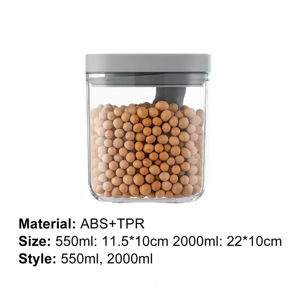 

550ml/2000ml Food Container Eco-friendly Good Seal Performance ABS Food Sealed Jar with Airtight Lid for Home Storage Jars