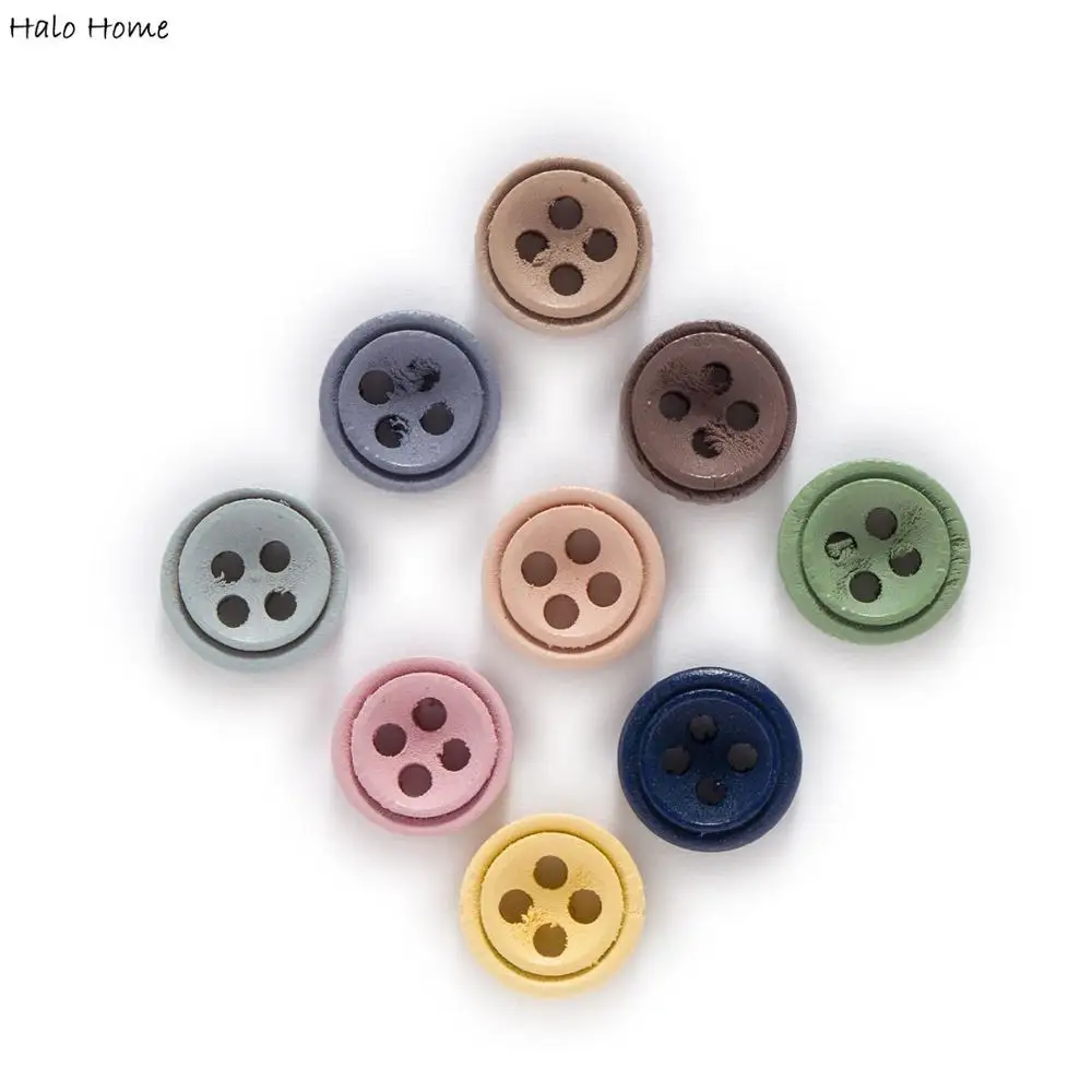100 шт. круглые деревянные кнопки для ручная работа шитье/одежда ремесла домашнего