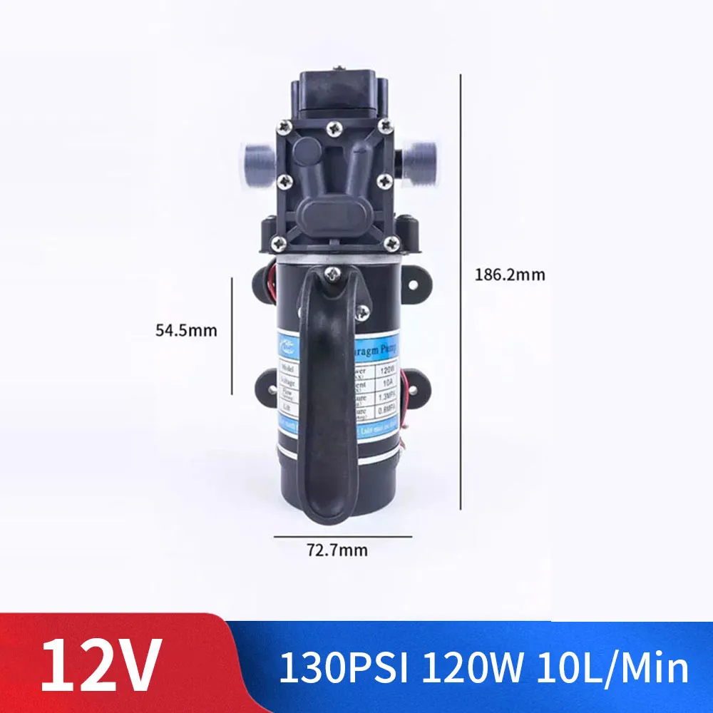 return valve type Электрический 12V 24V 120W 188PSI 10/мин водяная пленка высокого Давление самовсасывающий насос возврата насос обратного Управление для сада - Напряжение: return valve type