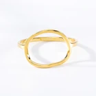 Минималистичное кольцо неправильной формы, женское простое ювелирное изделие из нержавеющей стали, цвет розы, лучший друг, подарок, Bague Femme 2019 BFF