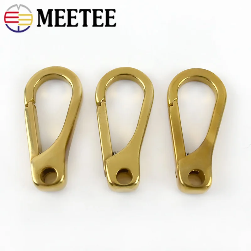 2 шт. Meetee твердая латунная застежка-крючок металлическая сумка для багажа Пряжка