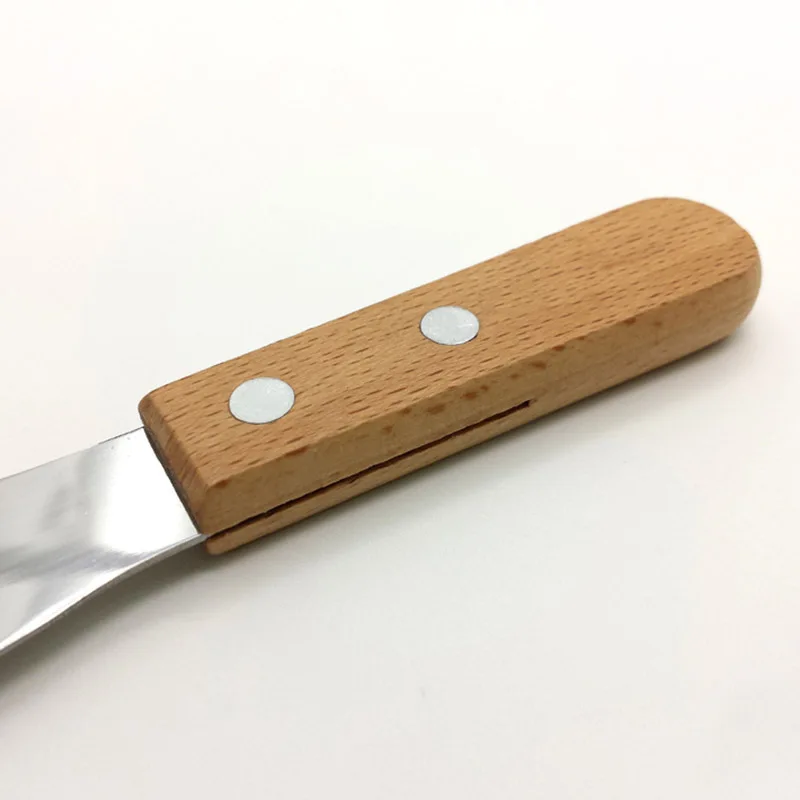 

1Pcs Cutlery Cream Scraper Stainless Steel for Breakfast Multi Purpose Butter Spatula Cheese Tool Wooden Handle