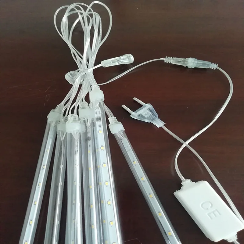 30 см метеоритный дождь трубы светодиодный светильник для рождества свадьбы украшения сада 100-240 в США/ЕС разъем