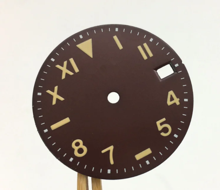 

28.5mm Coffee California Watch Dial for NH35A Movement with S Logo
