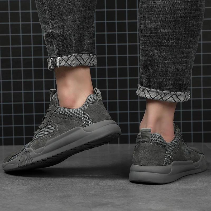 2020 Новая модная уличная дышащая мужская повседневная обувь из натуральной кожи