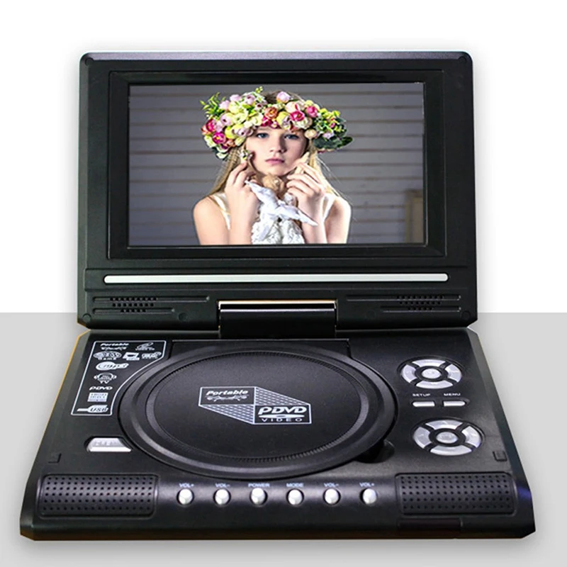 Портативный DVD-плеер для дома и автомобиля 9 8 дюйма VCD CD игровой ТВ-плеер USB-адаптер