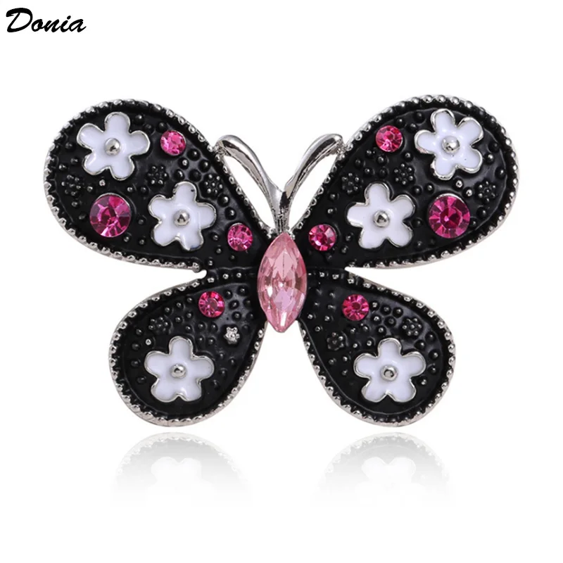 Ювелирные изделия Donia модная новинка Женская инкрустированная витражная Бабочка