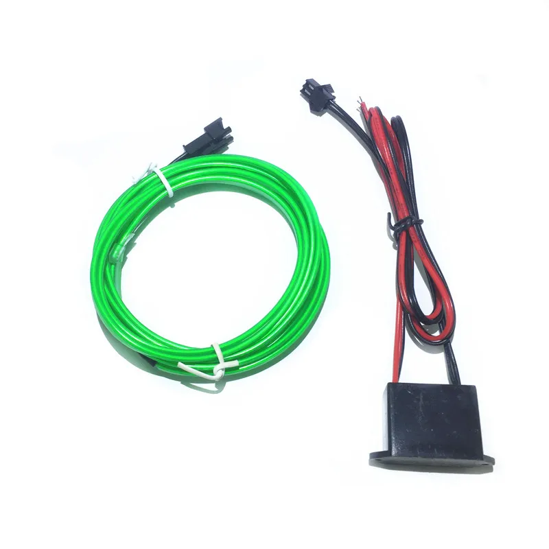 Лидер продаж привлекательных DC 12V 2 3mm юбка EL провода 5 м Orange односторонний