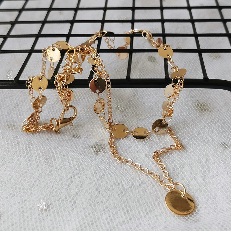 New Fashion Gold Coin Layered Necklace Set For Women Charm Choker | Украшения и аксессуары