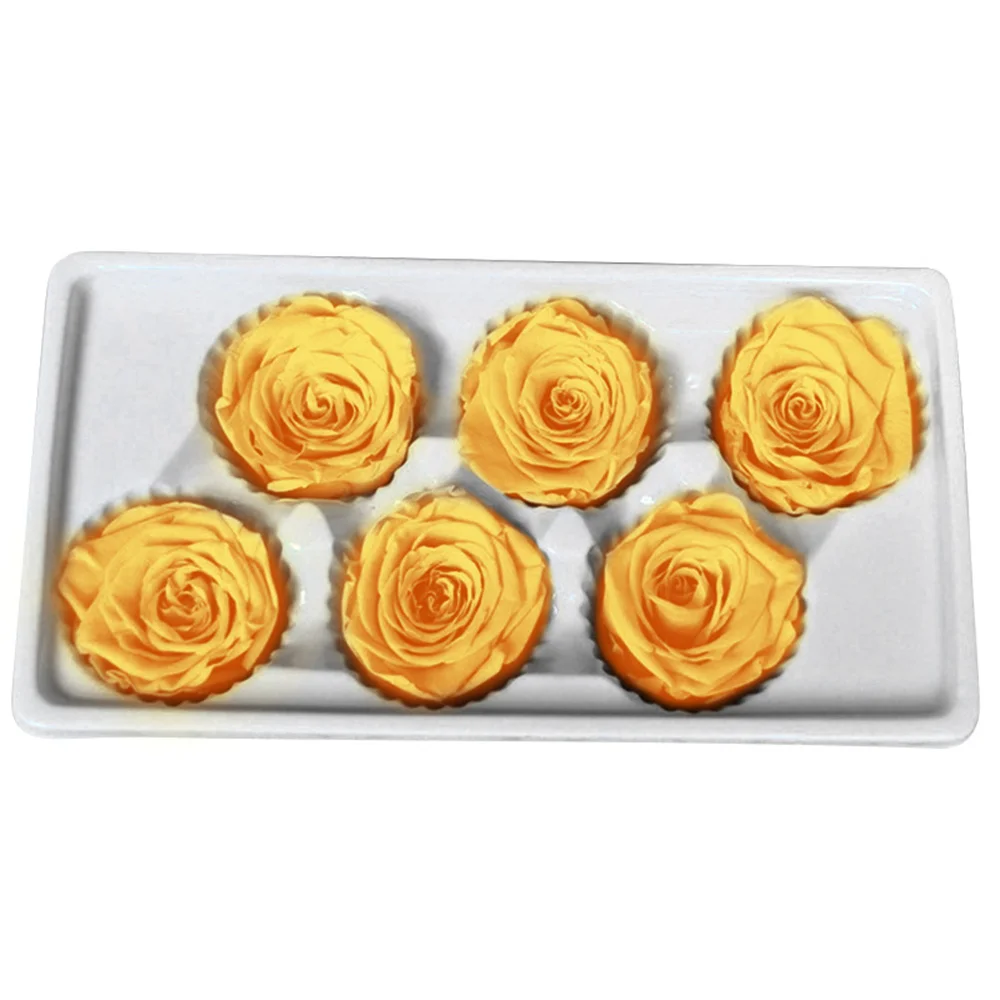 6Pcs Eternal Flower 5-6cm Preserved Rose Box Immortal High Quality Wedding Home Party Decoration | Дом и сад