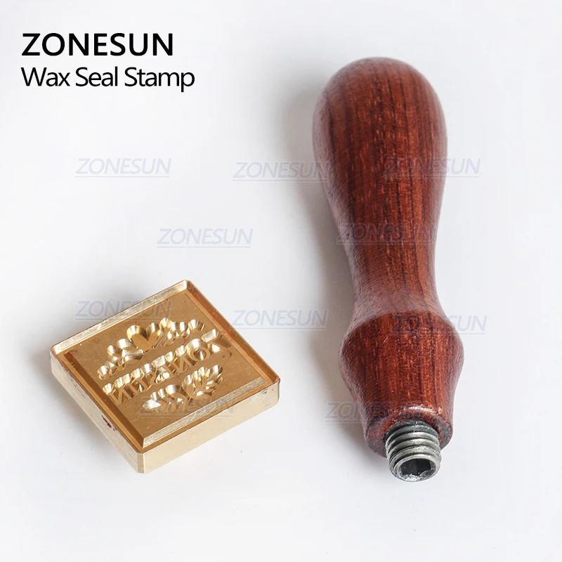 ZONESUN специальная печать штамп с деревянной ручкой для упаковки подарков