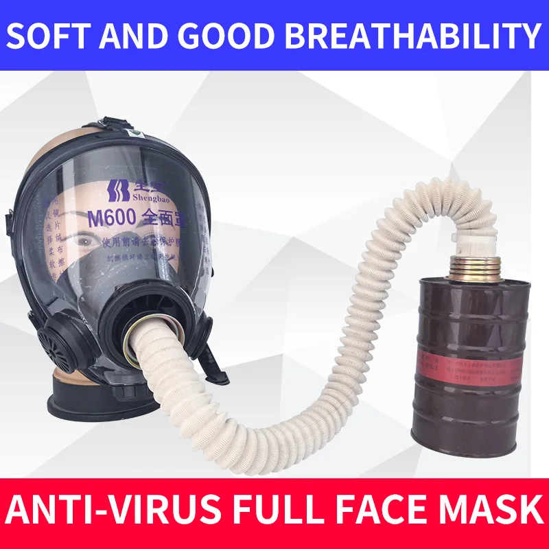 Chemical Industrial Respirator Gas Mask Full Face Painting Spraying Mask Gas Bottle Filter Activated Carbon Replace Mask