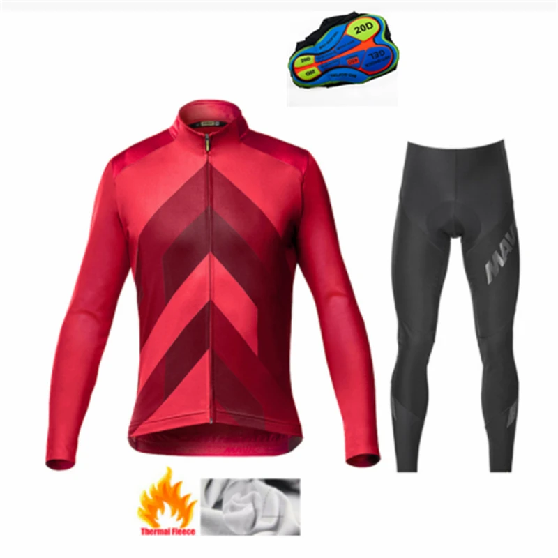 

Велосипедный костюм Mountian, одежда для велоспорта, зимний теплый флисовый комплект из Джерси для велоспорта, гоночный велосипед