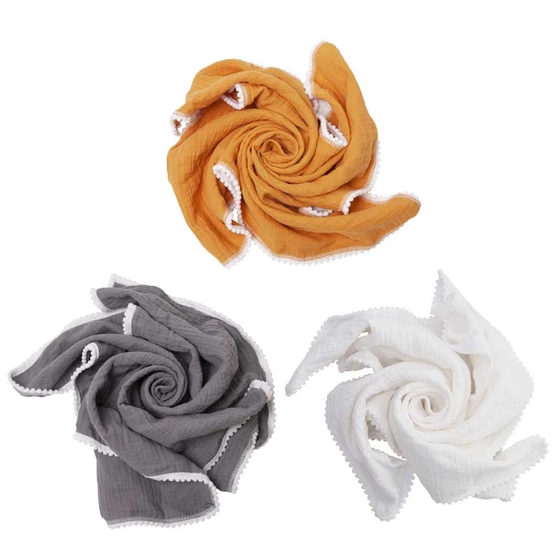 

Baby Hairball Swaddle Wrap Soft Cotton Muslin Receiving Blanket Bath Towel Newborn Photography Props Infant Gifts