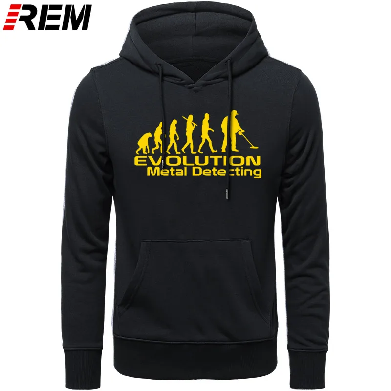 

REM Hoodies, Sweatshirts I'd Rather Be METAL DETECT Detector Funny Men Casual Fashion long Sleeve Men's Evolution Detecting