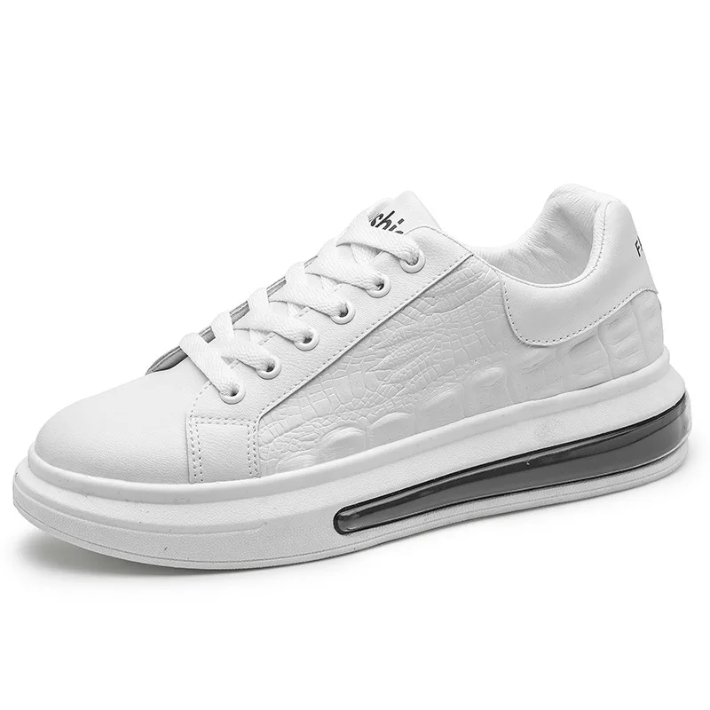 

Spring air cushion board shoes men's leisure leather shoes pattern leather shoes tidewater shoes versatile height-men's shoes