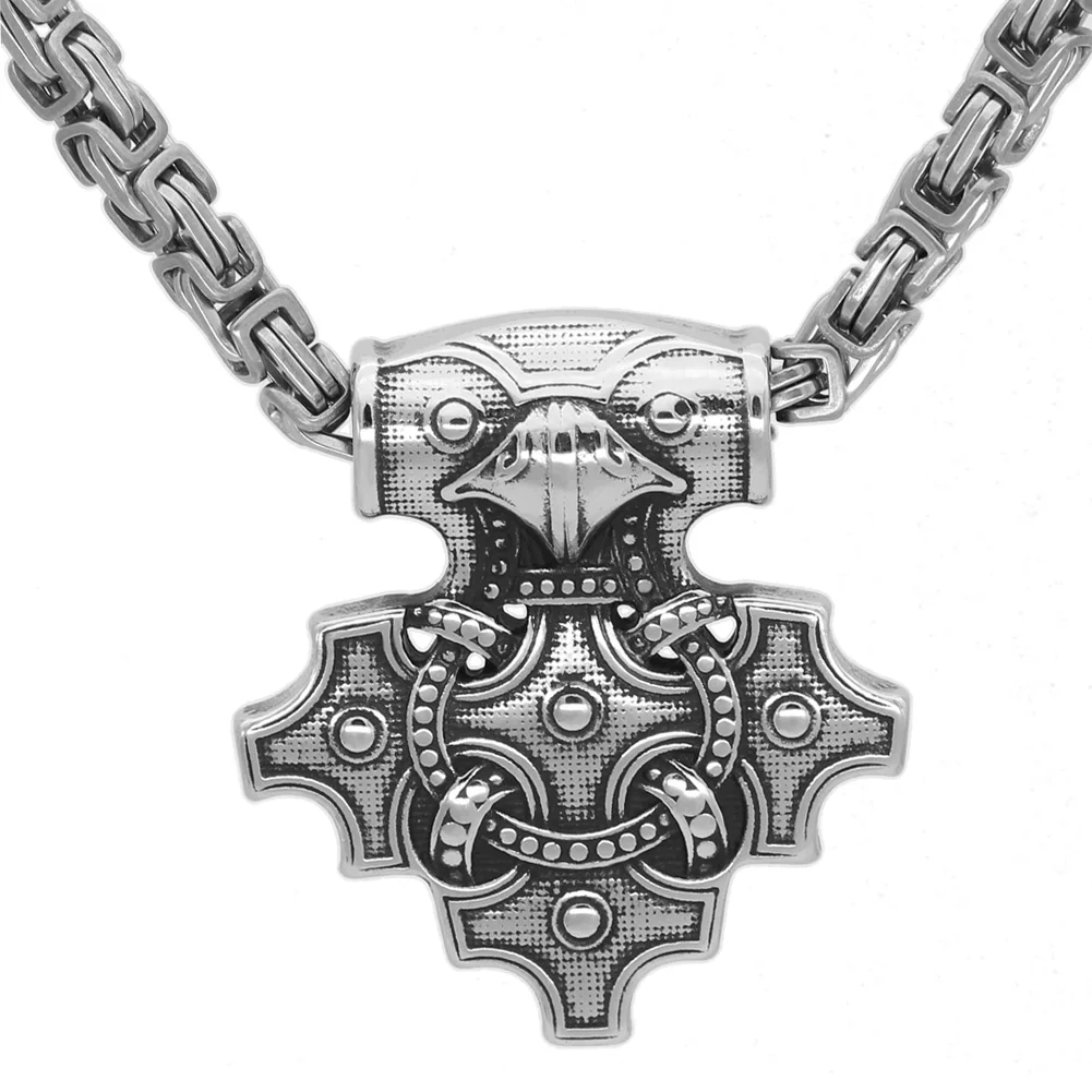 Скандинавский Викинг odin Ворон Тор молот Mjolnir stainles стальной кулон ожерелье |