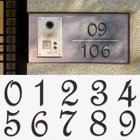 1pc self adhesive door number sticker house address acrylic plate mailbox sign wall decoration address plaque