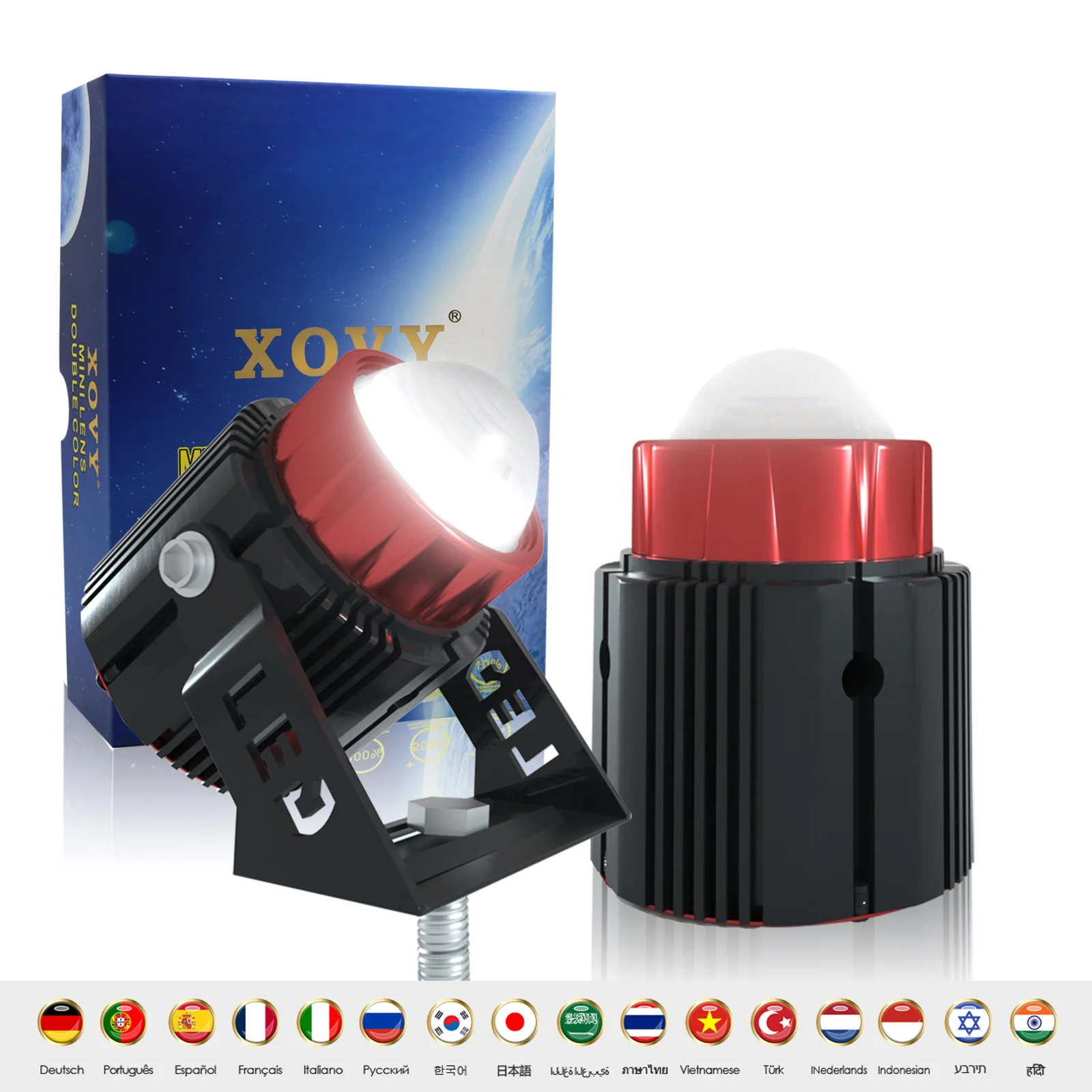 Светодиодная Автомобильная линза проектора фары дальнего света для