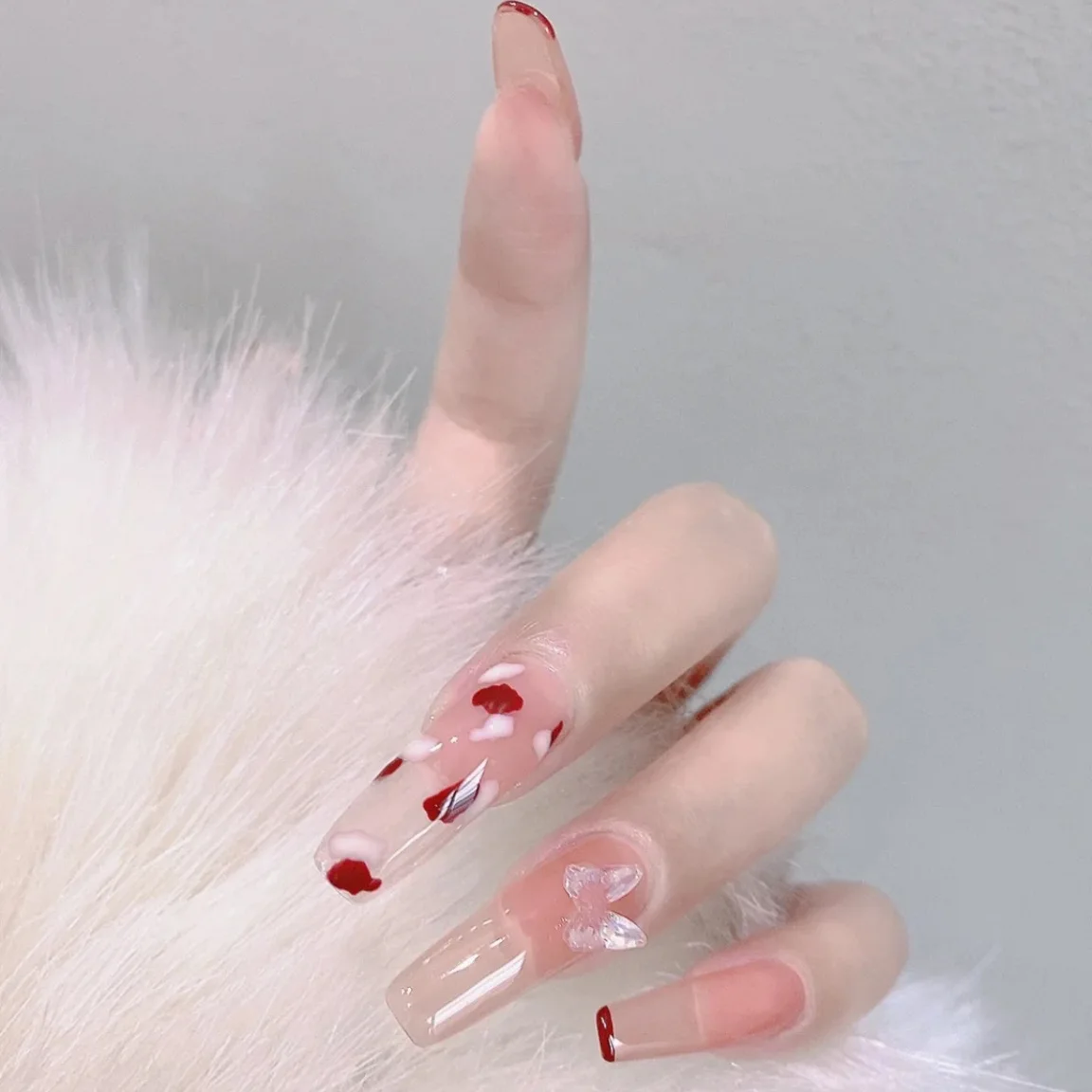 24 шт. балетное Бабочка Одежда с длинным рукавом Из модного маникюра маникюрный