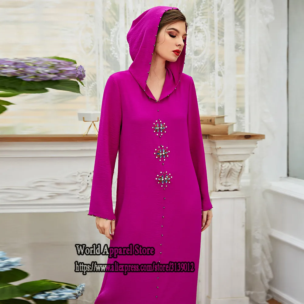 

ИД Мубарак Абая Восточный кафтан из Дубая Турецкий Арабский мусульманское платье халат Djellaba Femme ислама платья Абая для женщин одежда
