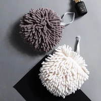 1pcs kitchen bathroom wall mounted hand towel thickened absorbent multifunctional rag chenille hand towel kitchen cleaning tools