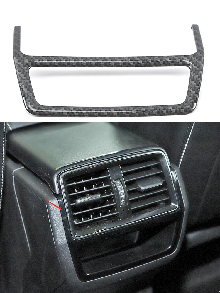 

Для Skoda Kodiaq Karoq GT 2018 2019 2020 Автомобильная задняя крышка для выпускного отверстия подлокотника кондиционер на вентиляционное отверстие рамка ...