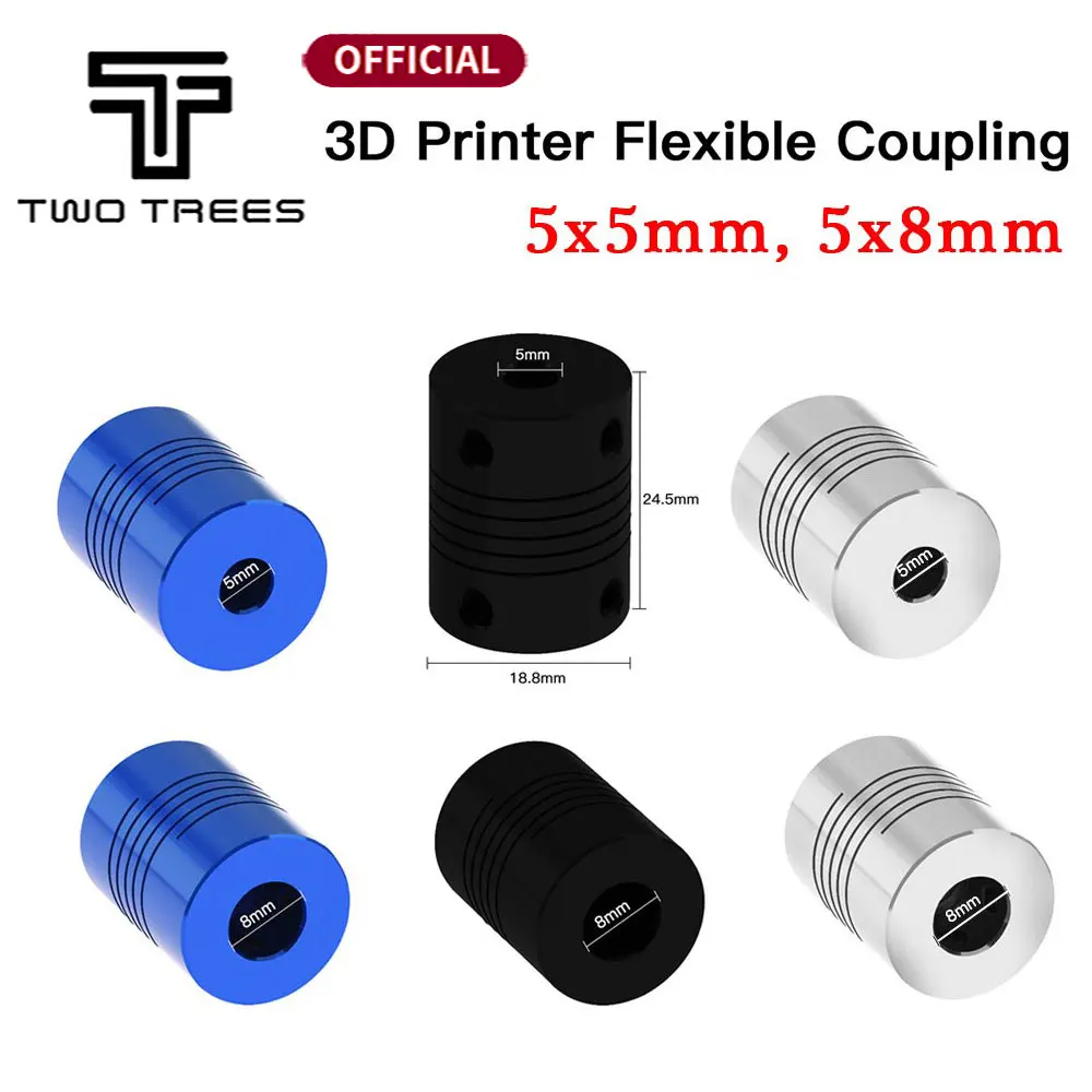 

CNC Motor Jaw Shaft Coupler 5mm To 8mm Flexible Coupling OD 19x25mm wholesale Dropshipping For CR10 Ender-3 Ender 3 Pro