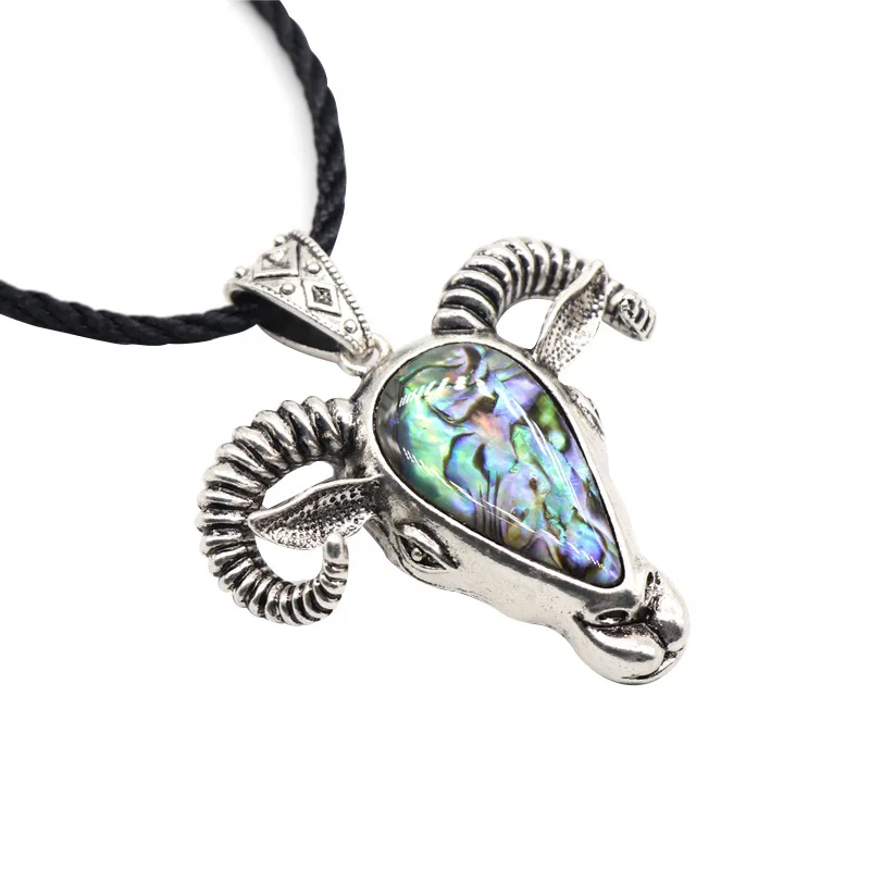 Ожерелье из ракушек натурального абалона для женщин инкрустированная головой